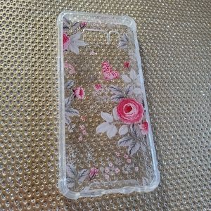 Samsung Galaxy S8 Clear Jelly Protective Phone Case Pink Floral